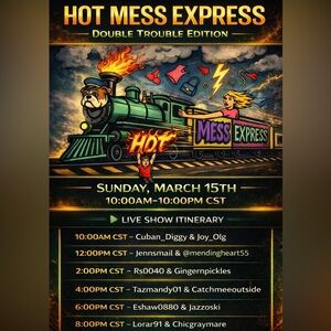 🚨I’M LIVE-TRAIN SHOW - MARCH 15TH 4:00PM CST -LIKE TO BE NOTIFIED OF LIVE SHOWS